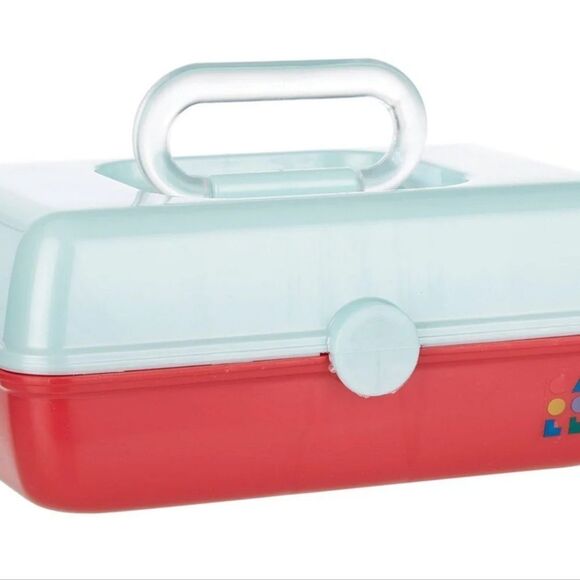 Caboodles Pretty In Petite Makeup Organizer- Mint Over Burgandy - Picture 2 of 7